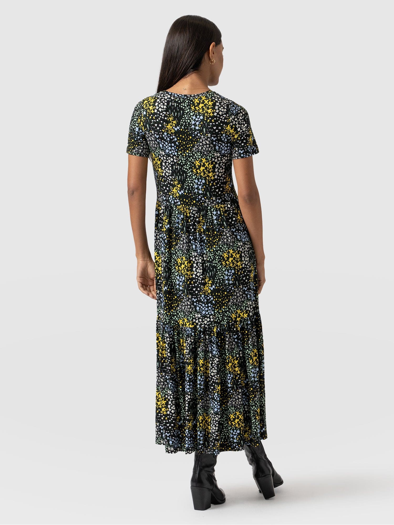 Greenwich Dress Short Sleeve Blue Ditsy Floral - Women's Dresses | Saint + Sofia® EU